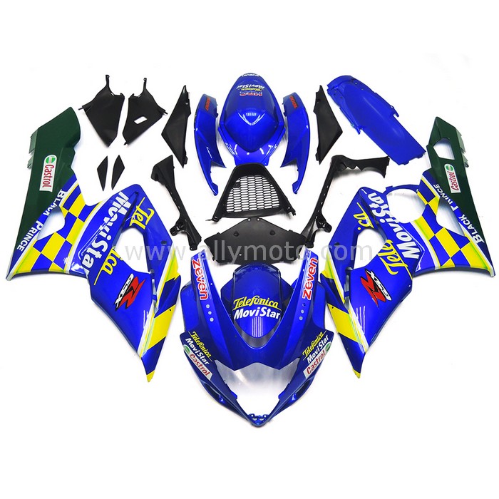 0357 Fairing Suzuki GSXR1000 K5 05 06 2005 2006 Movistar Blue yellow 0357 Fairing Suzuki GSXR1000 K5 05 06 2005 2006 Movistar Blue yellow
